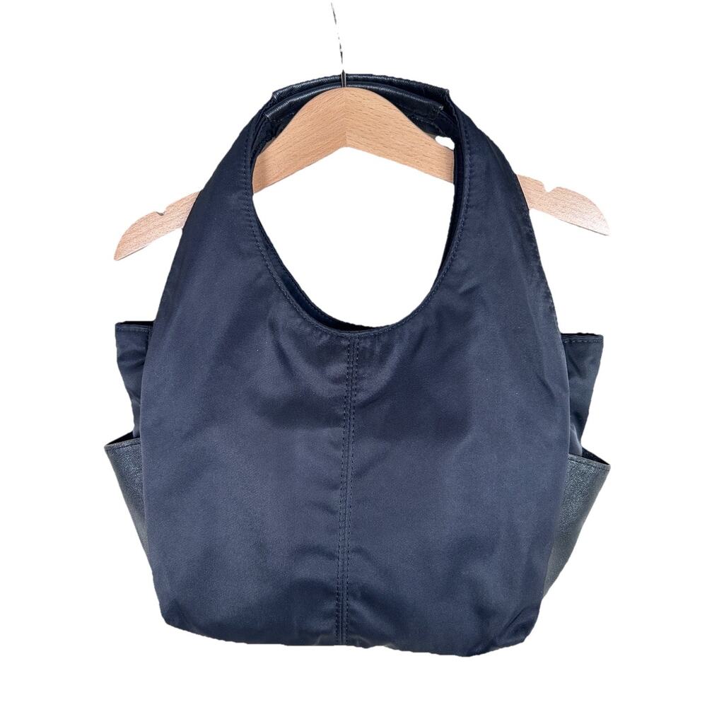 Norma Kamali small bag 3 sections slouchy synthetic+leather modern pockets